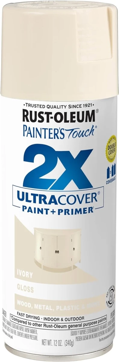 Painter's Touch 2X Spray Paint, Gloss Ivory, 12 oz.
