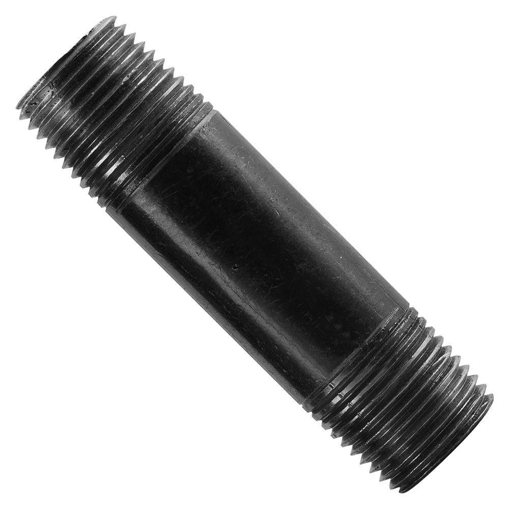 1-1/4 x 12 In. Black Pipe Nipple
