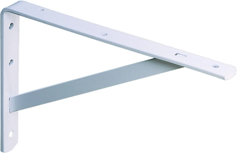 Shelf L-Bracket, White, 300mm, 22-In.