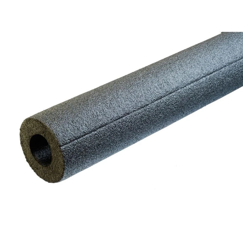 Tubular Pipe Insulation, Polyethylene Foam, Pre-Slit, For 1 or 3/4 In. Pipes, Gray, 6 Ft.