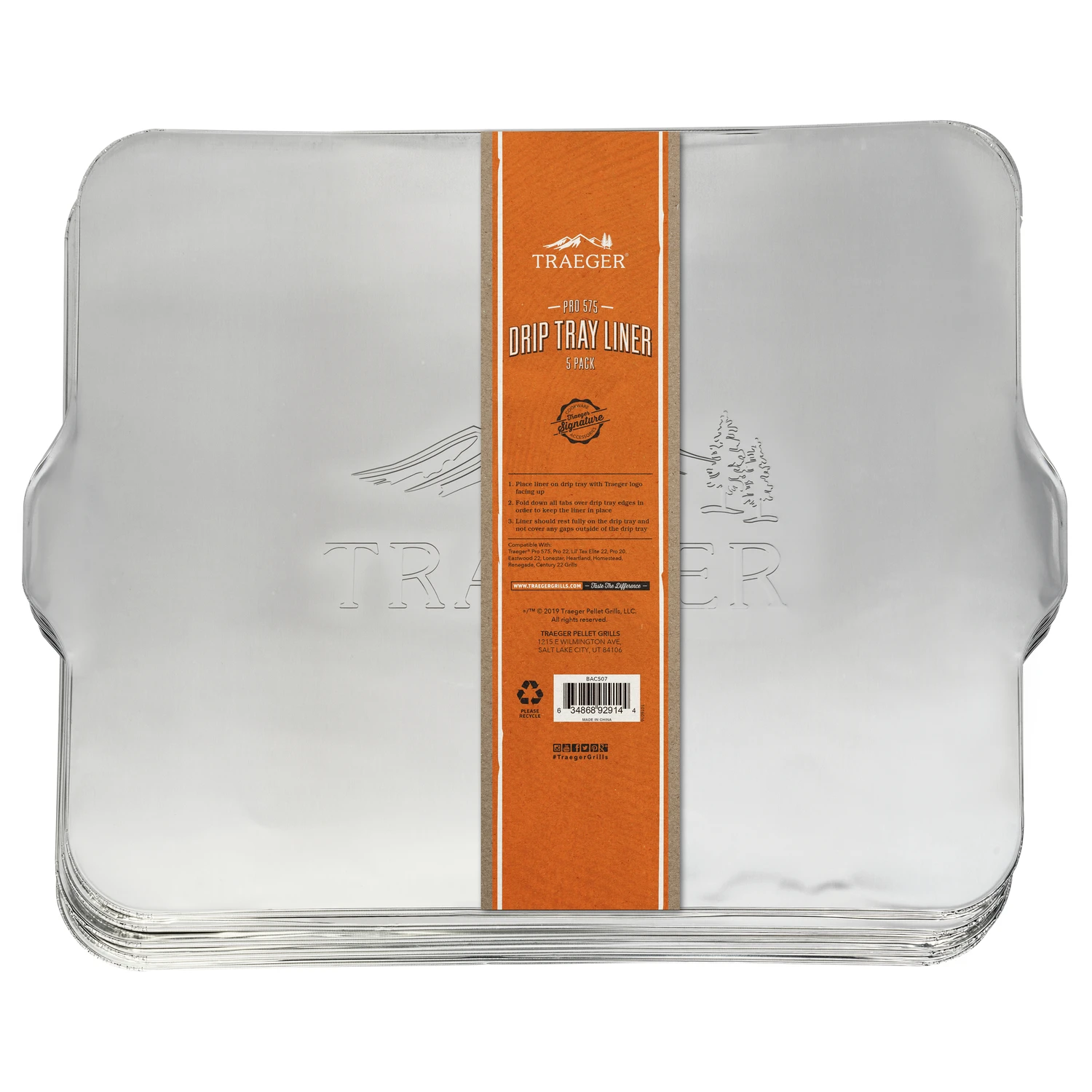 Drip Tray Liners, Aluminum, Fits Pro 575 & Pro 22, 5-Pk.