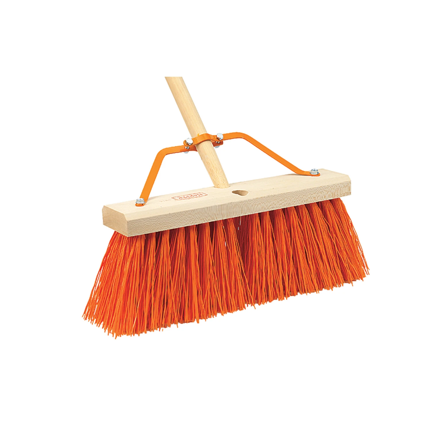 Street Broom, Stiff Synthetic Bristles, 16 In.