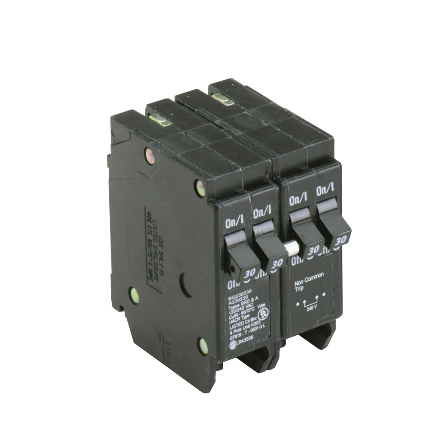 Circuit Breaker, Quadplex, Double Pole, 2-30A