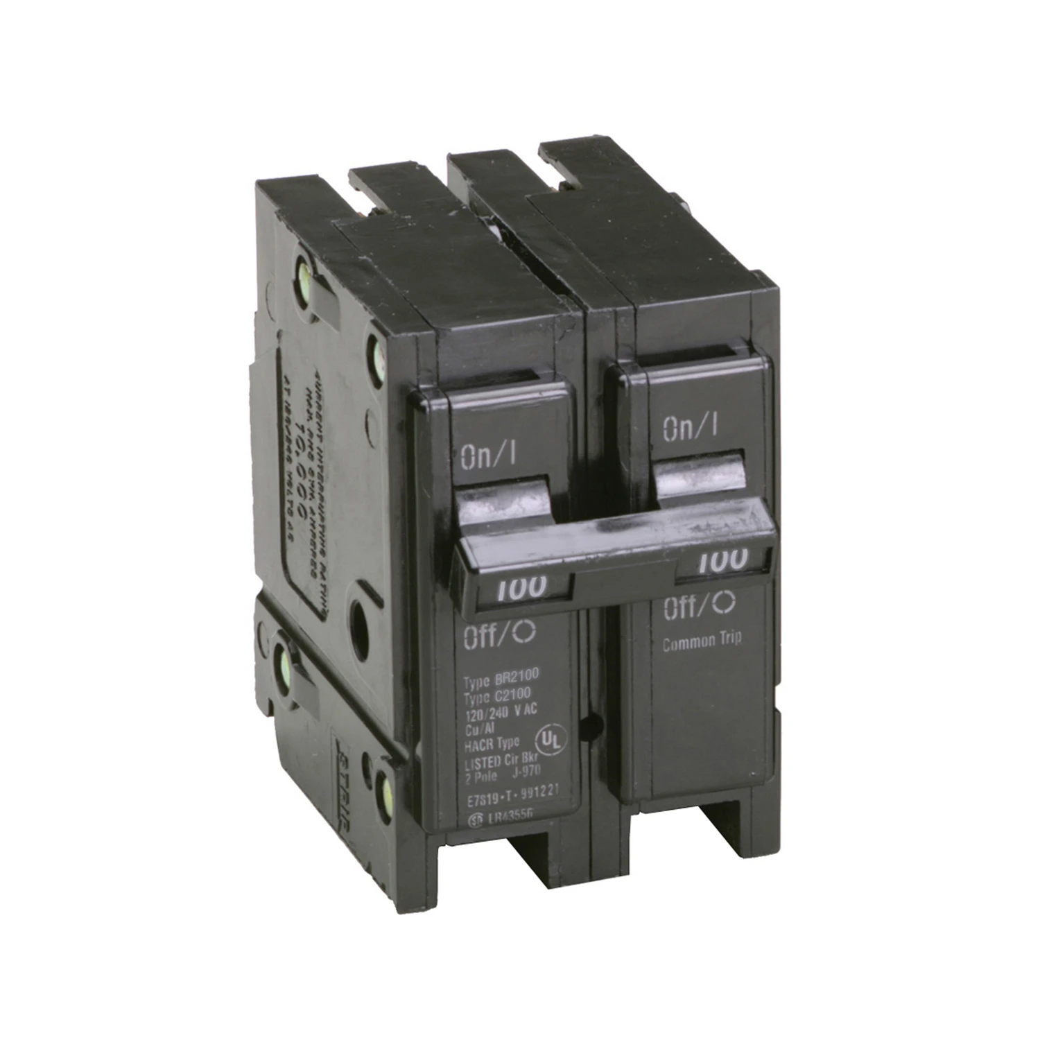 Interchangeable Circuit Breaker, Double Pole, 100-Amp