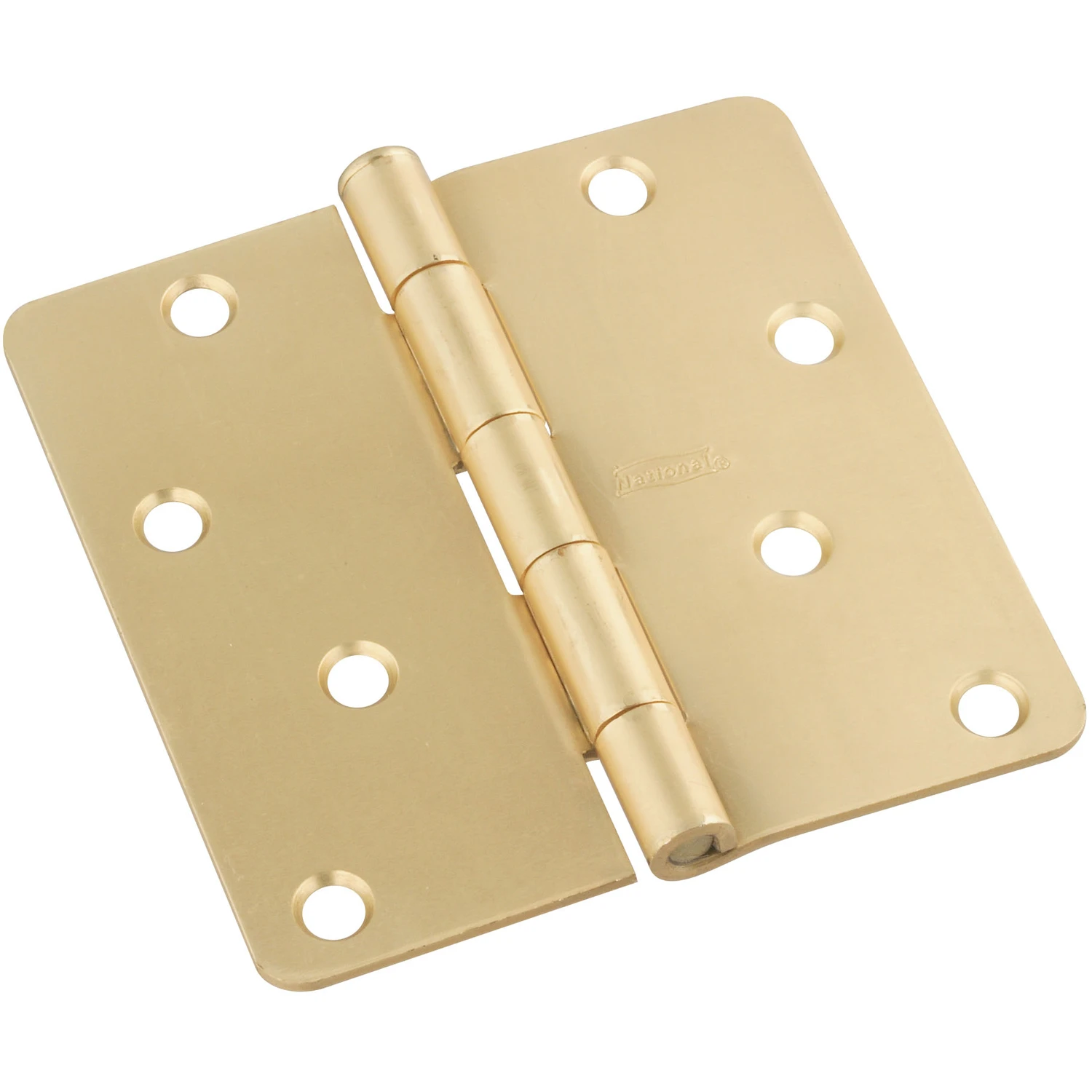 Door Hinge, Interior, Satin Brass, 4 In.