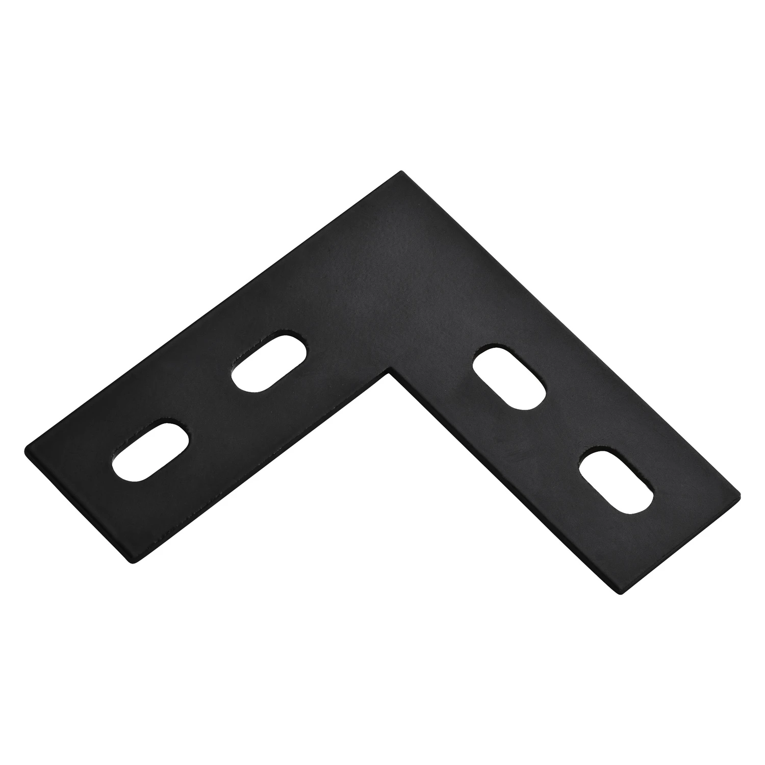 Flat Corner Brace, Black Steel, 1-1/2 x 4-1/2 In.