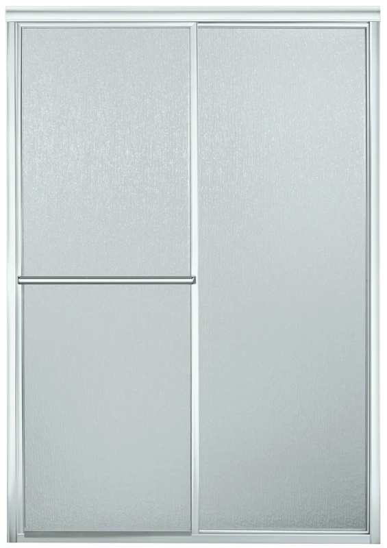 Bypass Glass Shower Door for Seated Shower Surround, 41-46-In.x 65.5-In.