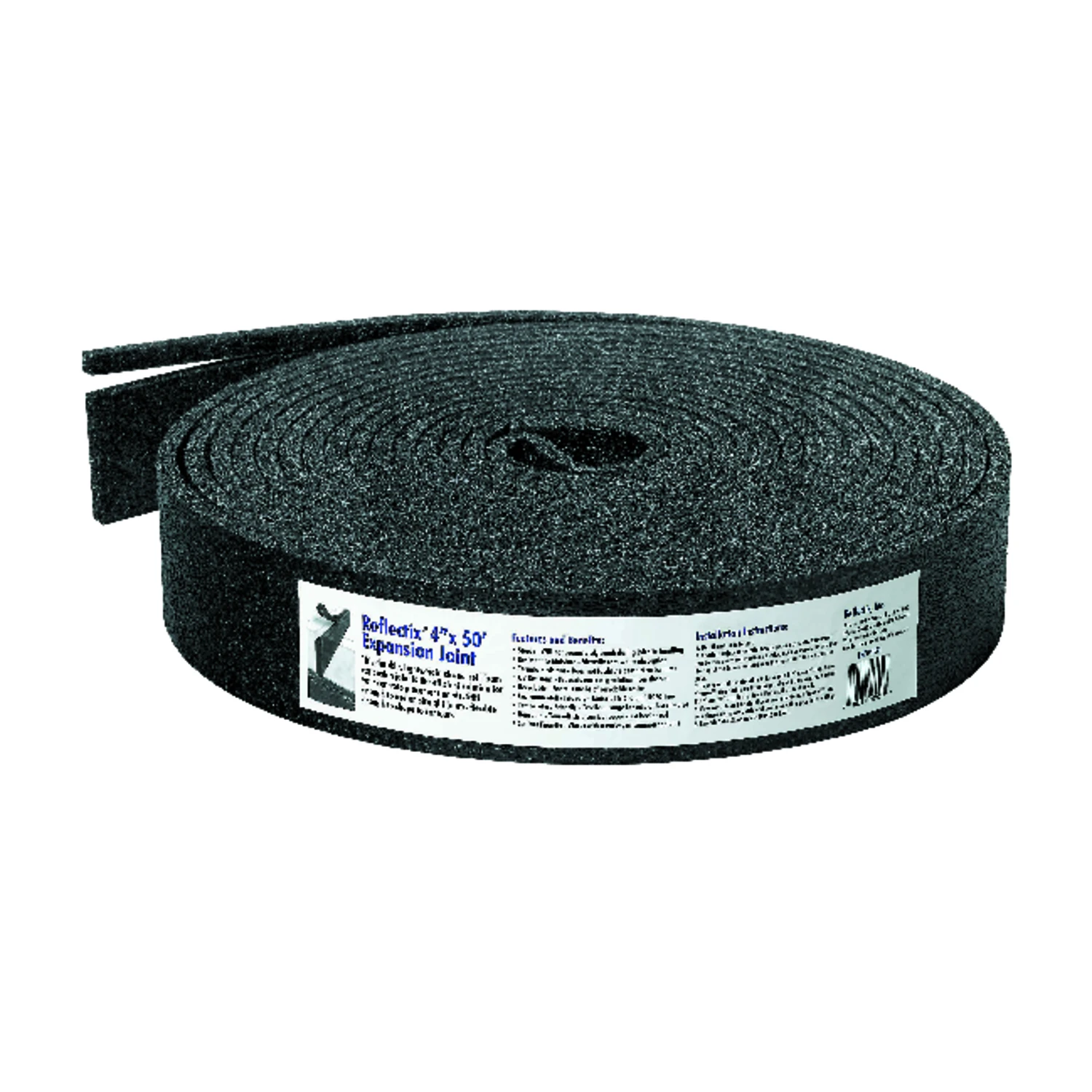 Foam Expansion Joint, Black, 4-In. x 50-Ft., .5-In. Thick