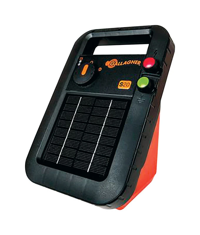 Solar Fence Charger, 40-Acre, 0.20 Joules, 6-Volt