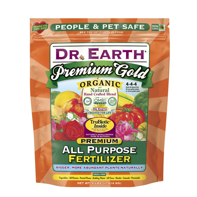 Premium Gold All-Purpose Organic Fertilizer, 4-4-4, 4 Lb. Bag