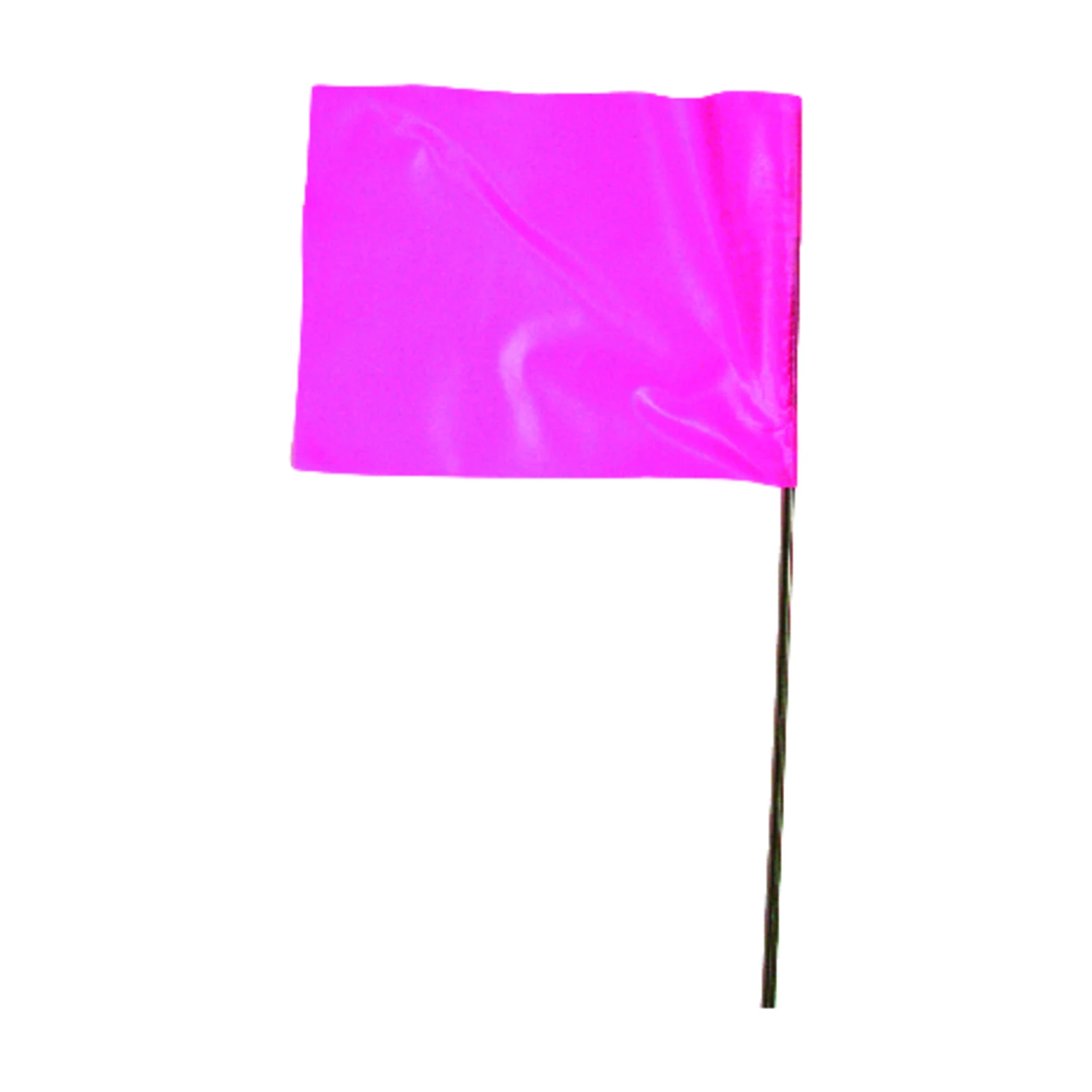 Marking Stake Flag, Glo Pink, 2.5 x 3.5 In. Flag, 21 In. Stake, 100-Pk.