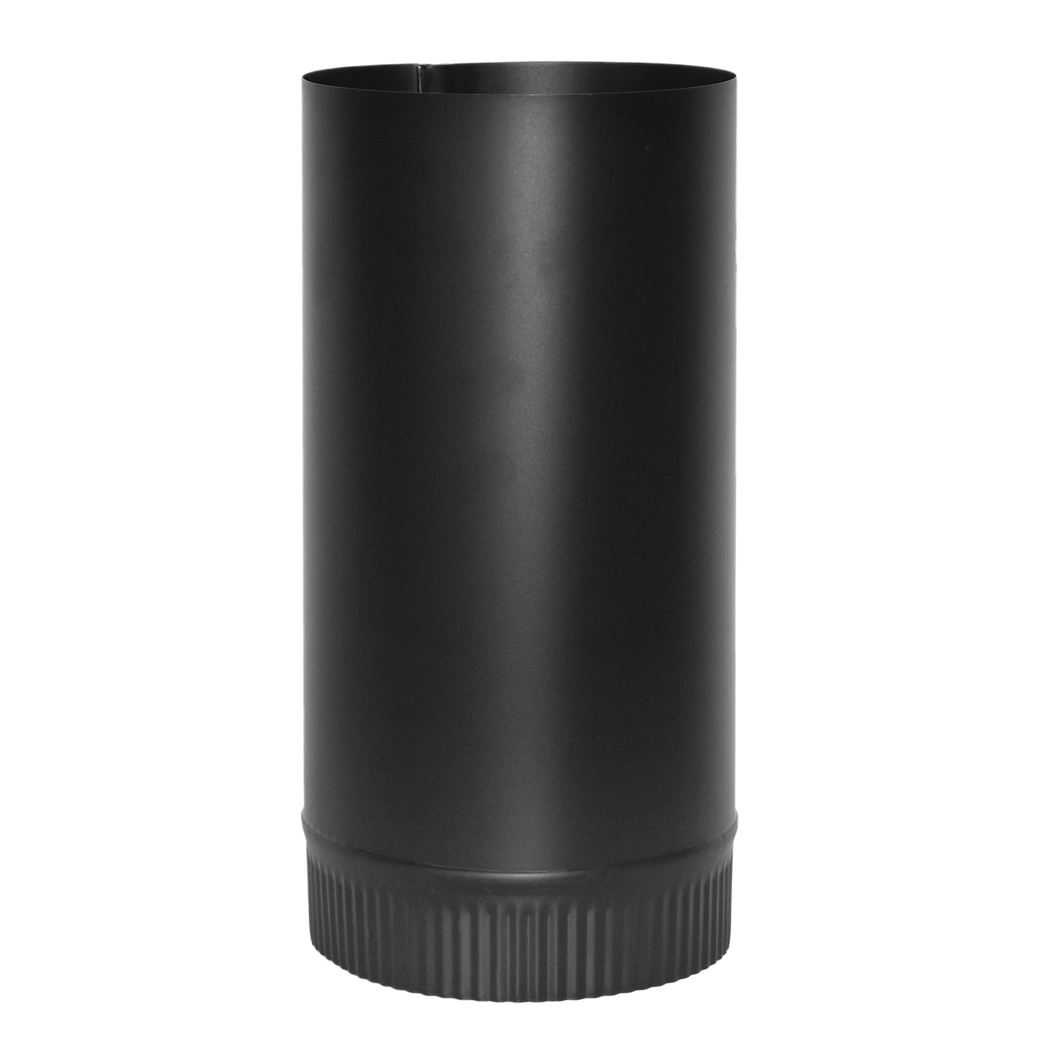 Stove Pipe, Black, 24 Gauge, 6 x 12 In.