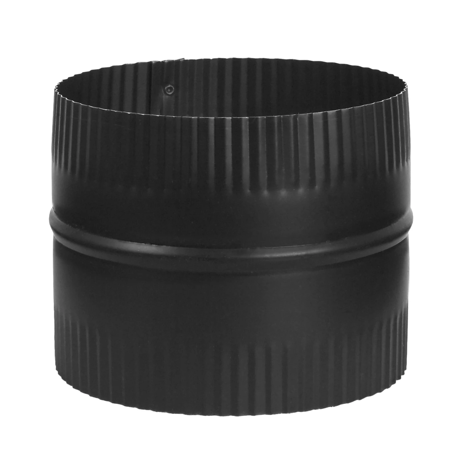 Stove Pipe Starter Joint, Black, 24 Gauge, 6 x 6 In.