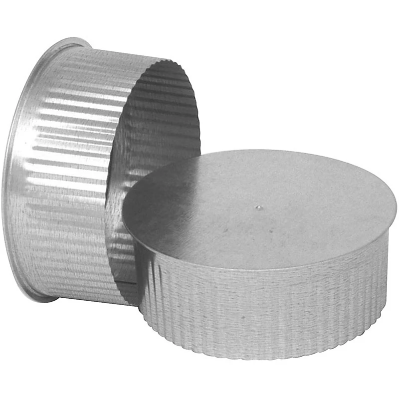 HVAC Duct Pipe Galvanized Tee Cap/Plug, 7 In.