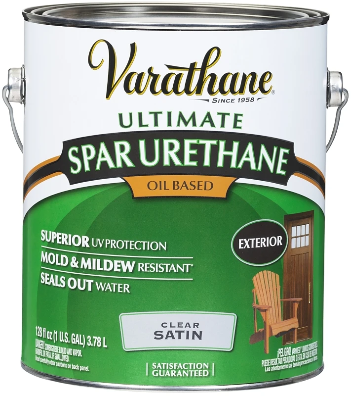 Exterior Premium Spar Urethane, Satin, Oil-Based, 1-Gallon