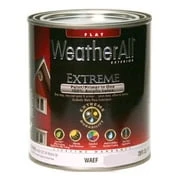 Platinum WeatherAll Exterior House Paint & Primer, White Flat Acrylic, Qt.