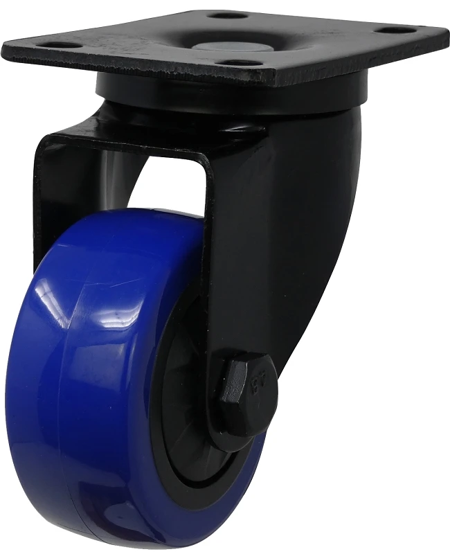 Blue Diamond TPU Wheel Caster, 3-In. D, Double Ball Bearing Swivel, 225-Lb. Load Capacity, 1-Pk