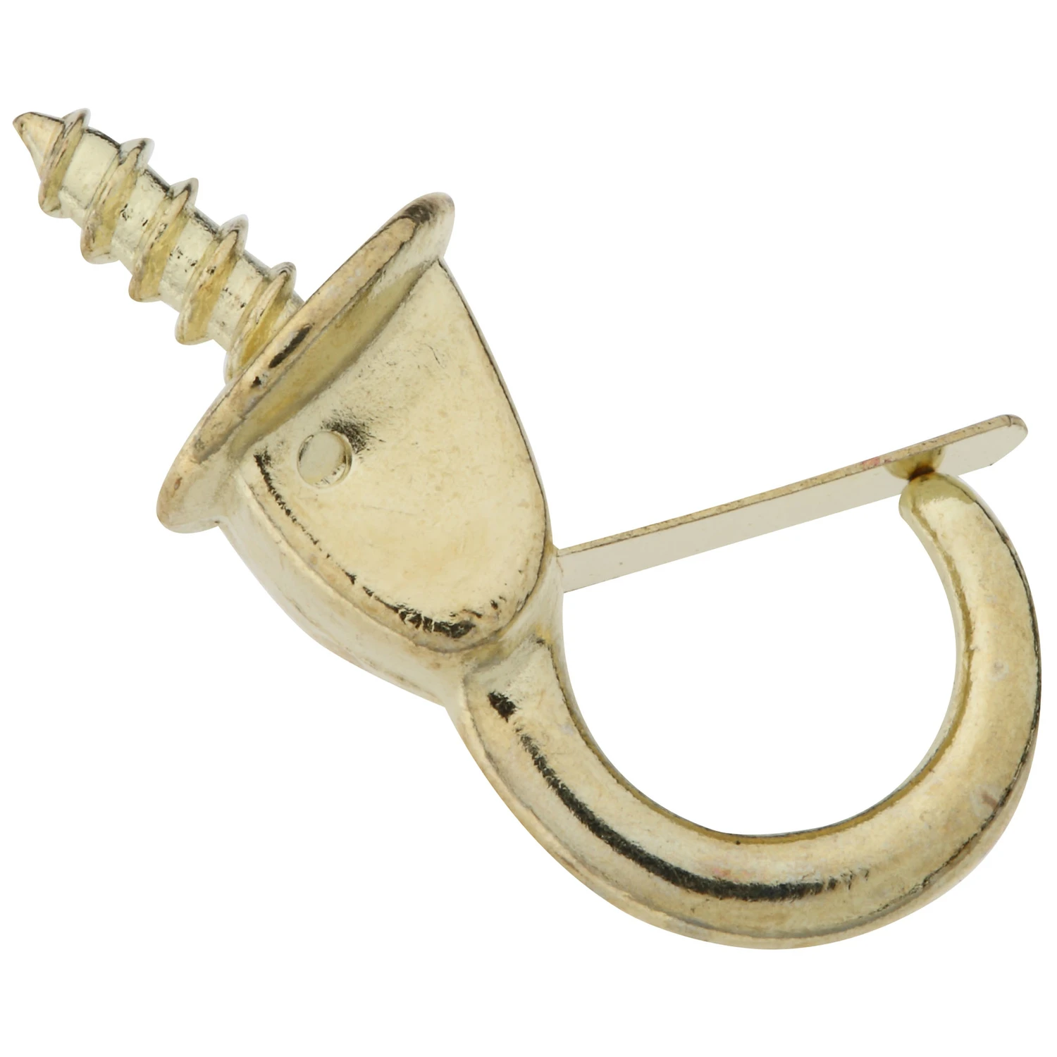 Safety Cup Hook, Brass, 7/8 In., 2-Pk.