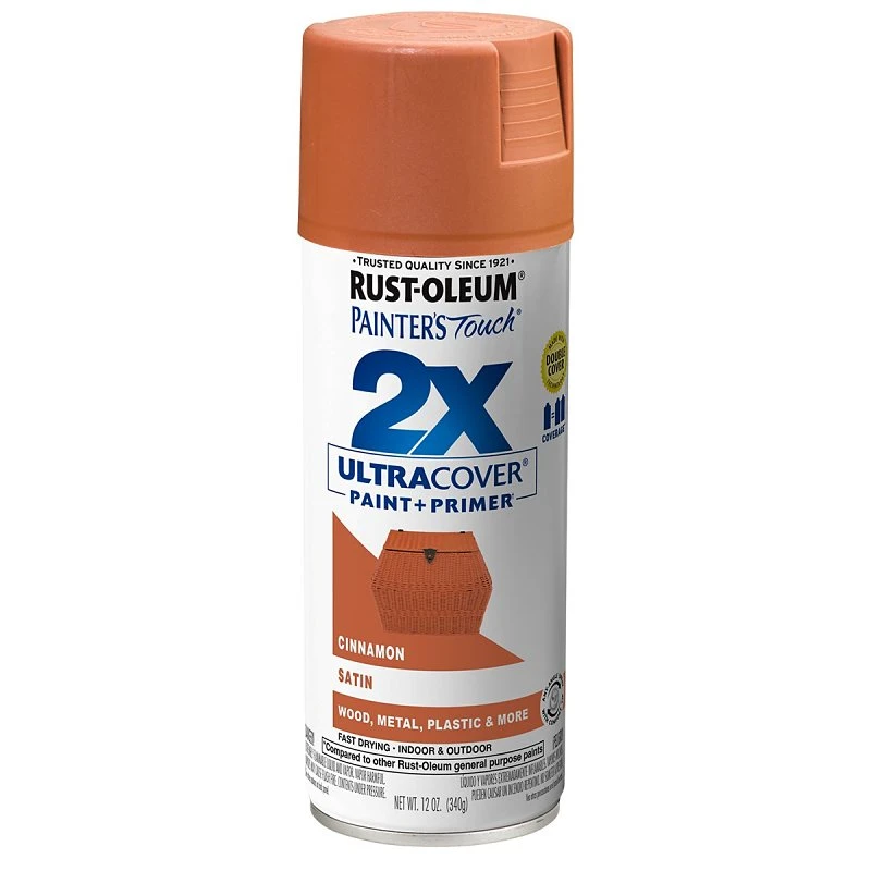 Painter's Touch 2X Spray Paint, Satin Cinnamon, 12-oz.