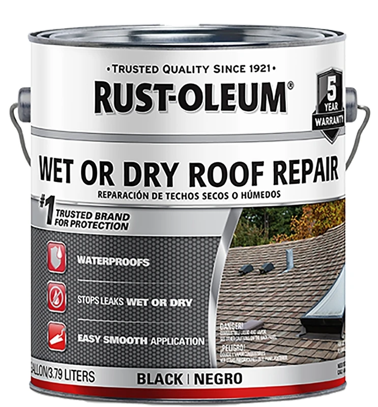 Plastic Roof Cement, Black, 1-Gallon