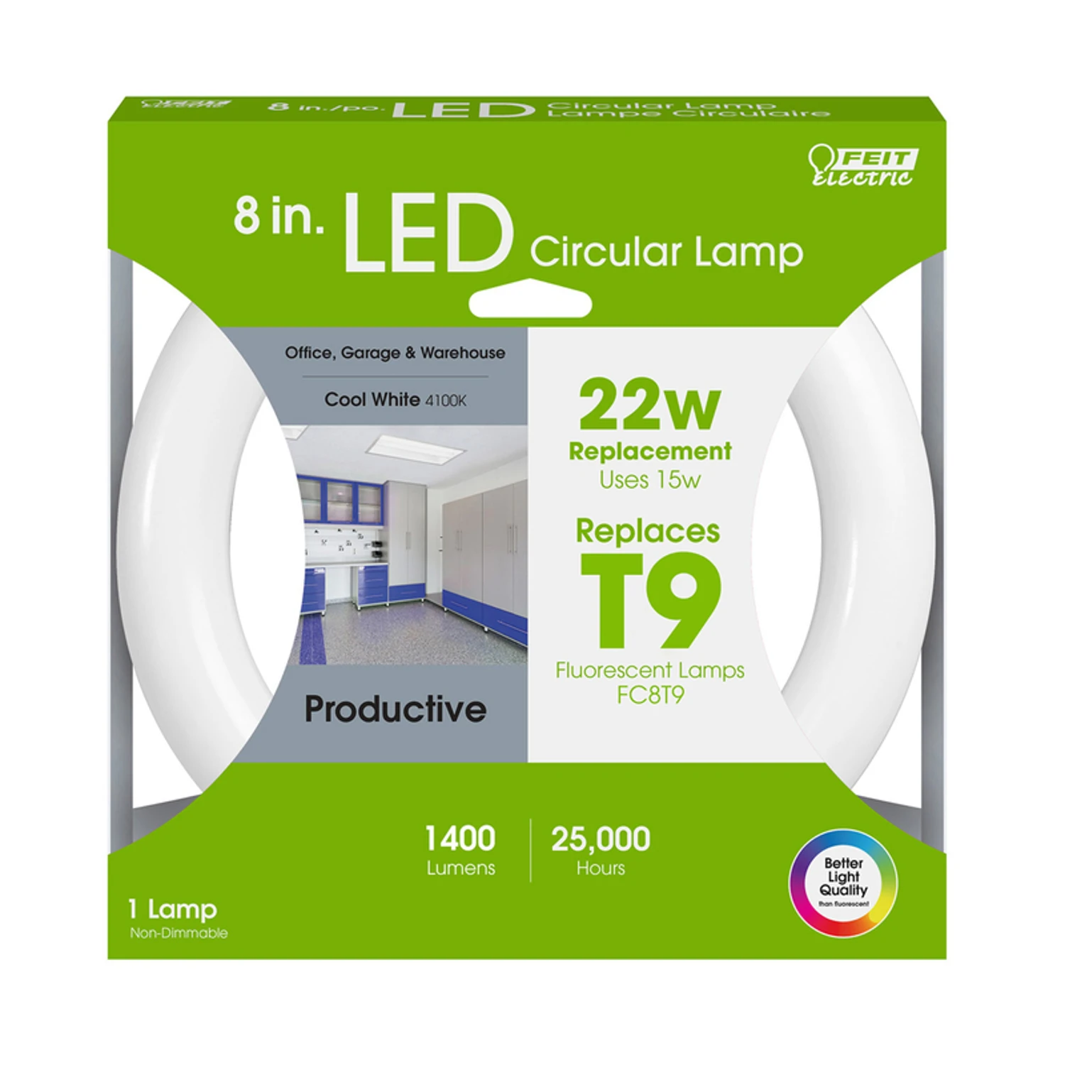 LED Circular Lamp, Cool White, 8.25-In., 15-Watts