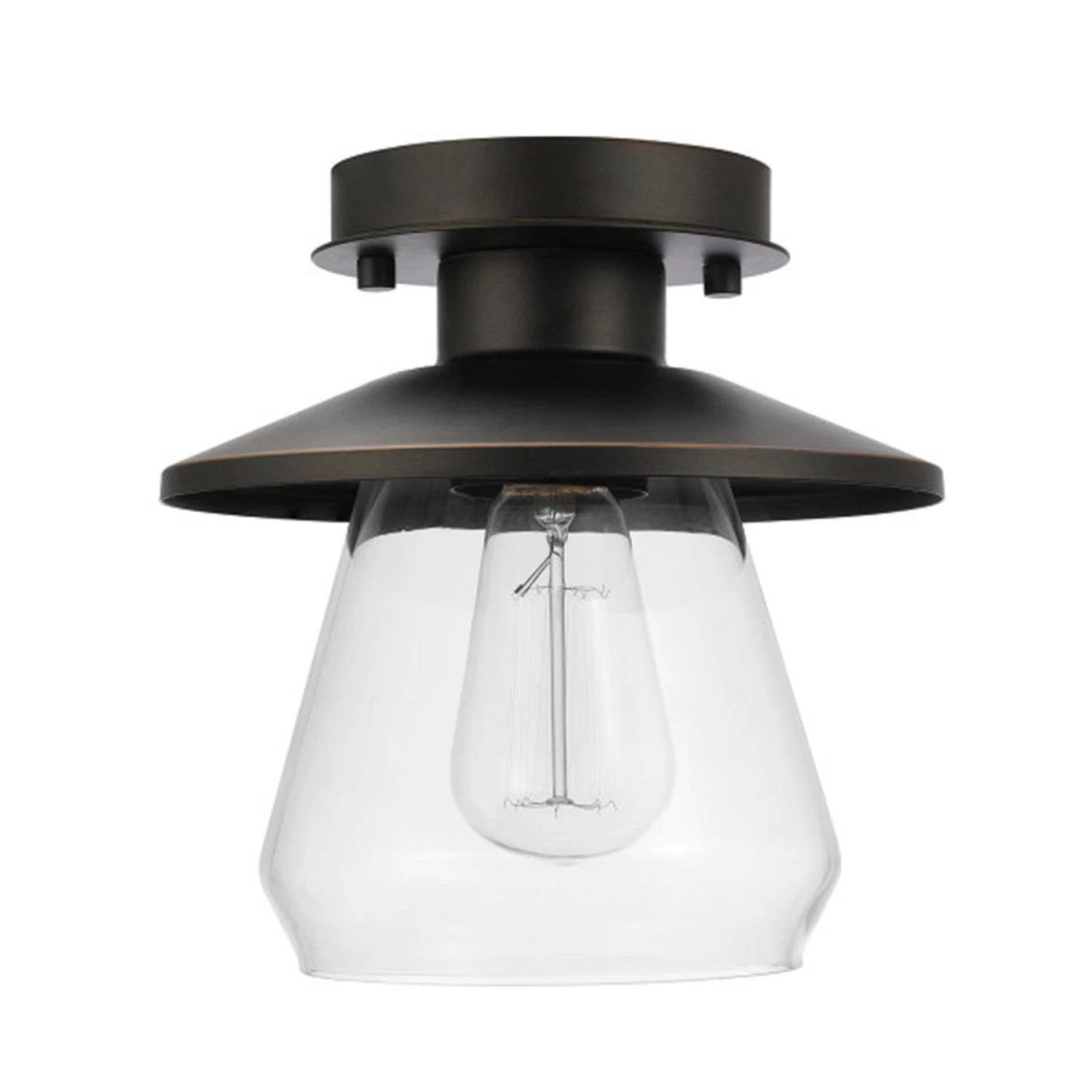 Semi-Flush Mount Pendant, Bronze