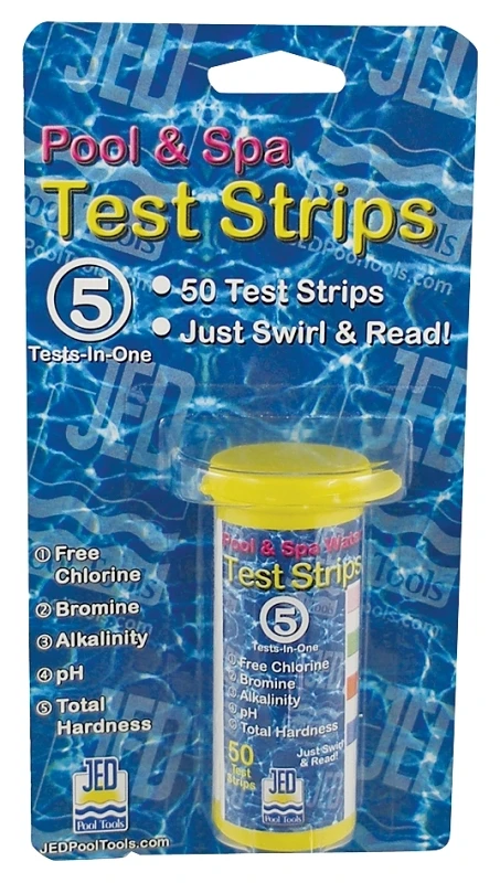 Pool Test Strips, 5-Factor, 50-Ct.