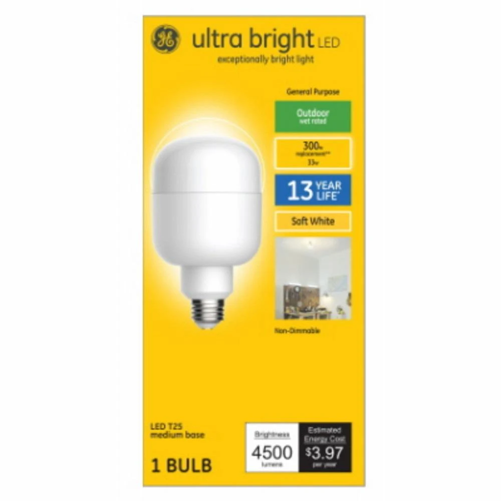 LED Light Bulb, Soft White, 4500 Lumens, 33 Watt