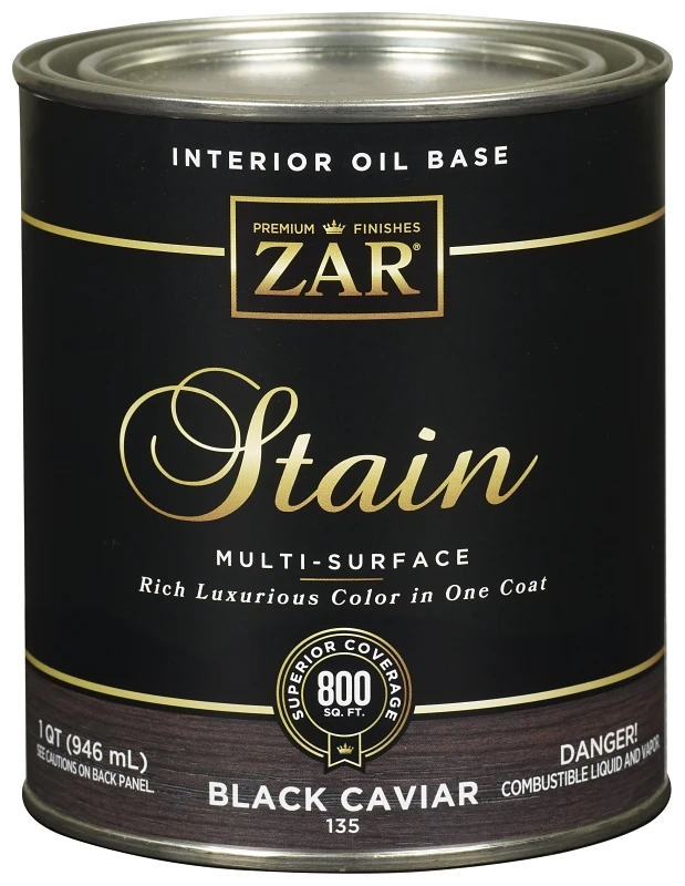 Interior Wood Stain, Black Caviar, Qt.