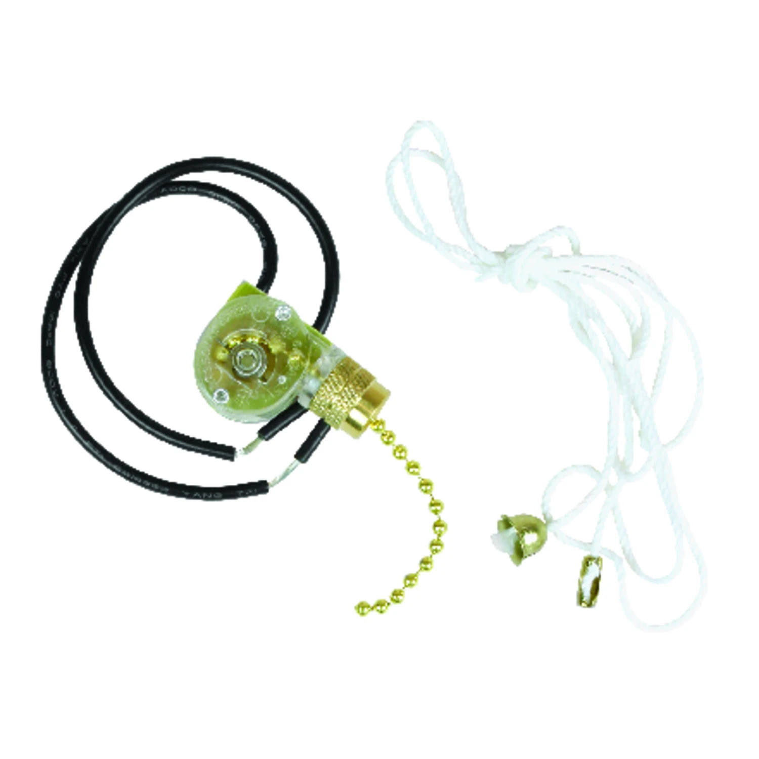 Ceiling Fan Light Switch With Leads, 2 Wires, 1-Speed