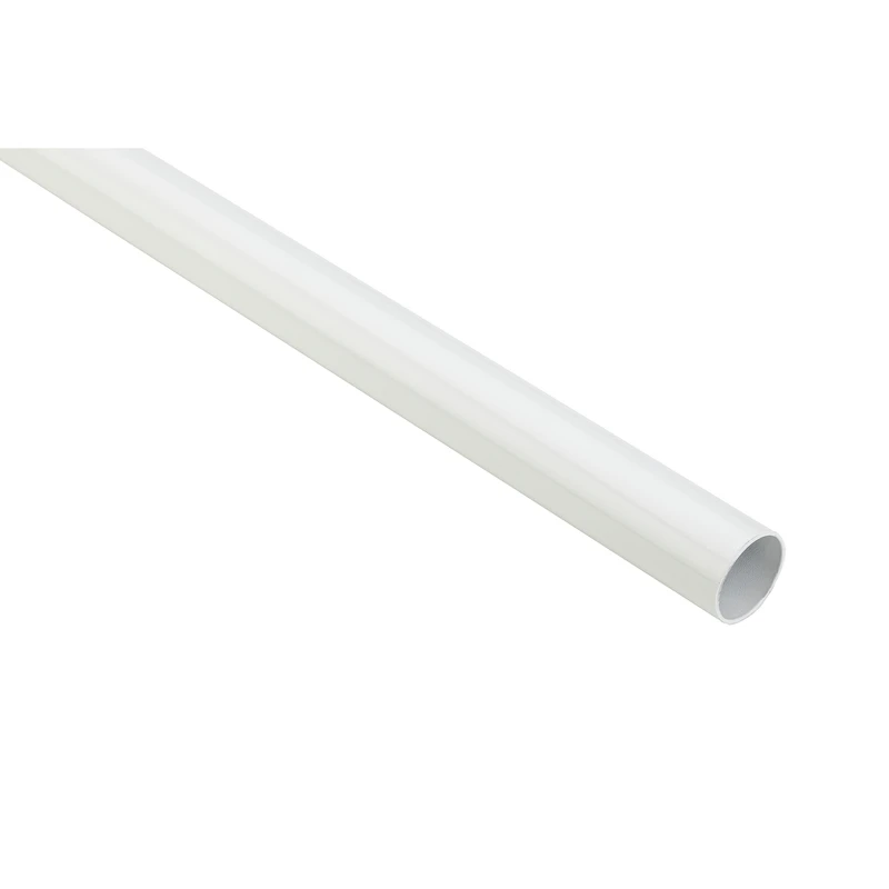 Closet Rod, Heavy-Duty, White, 6 Ft.