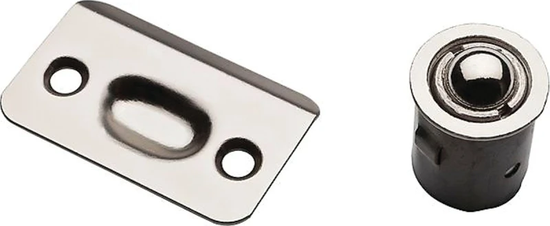 Cabinet Catch, Drive In Ball, Satin Nickel