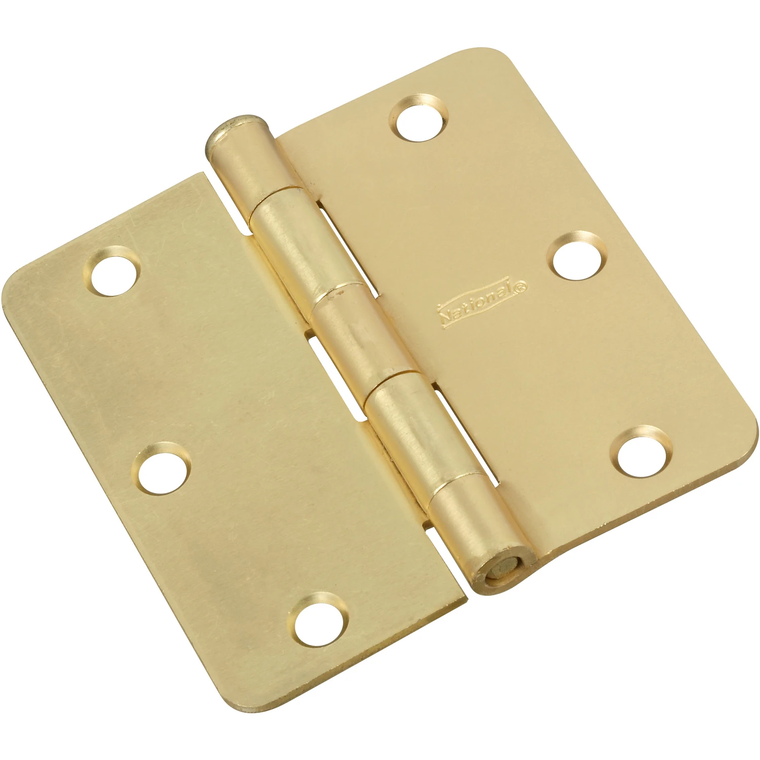 Door Hinge, Interior, Satin Brass, 3 In.