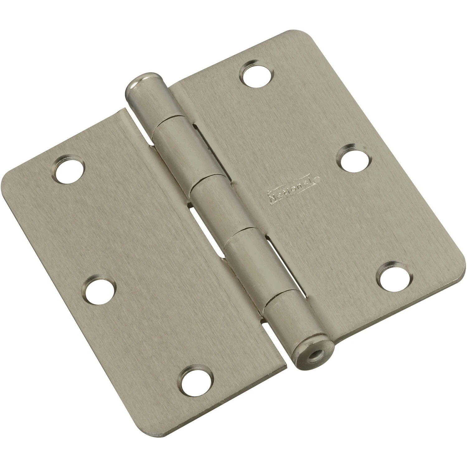 Door Hinge, Interior, Satin Nickel, 3-1/2 In., 3-Pk.