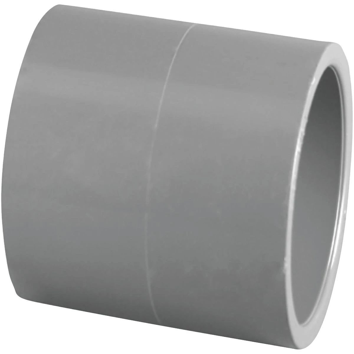 Schedule 80 PVC Coupling, Gray, Slip x Slip, 1-1/2 In.