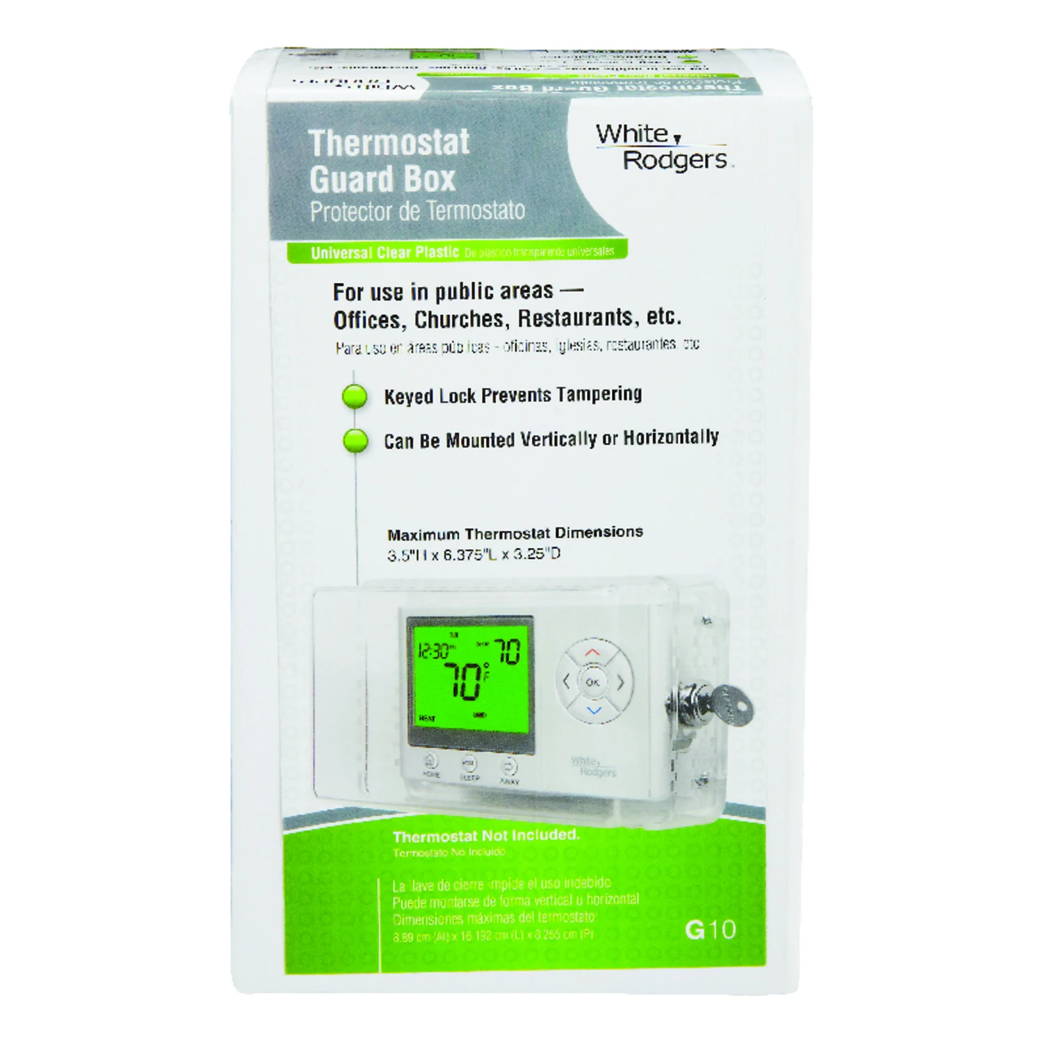 Thermostat Guard Cover, Clear, Small