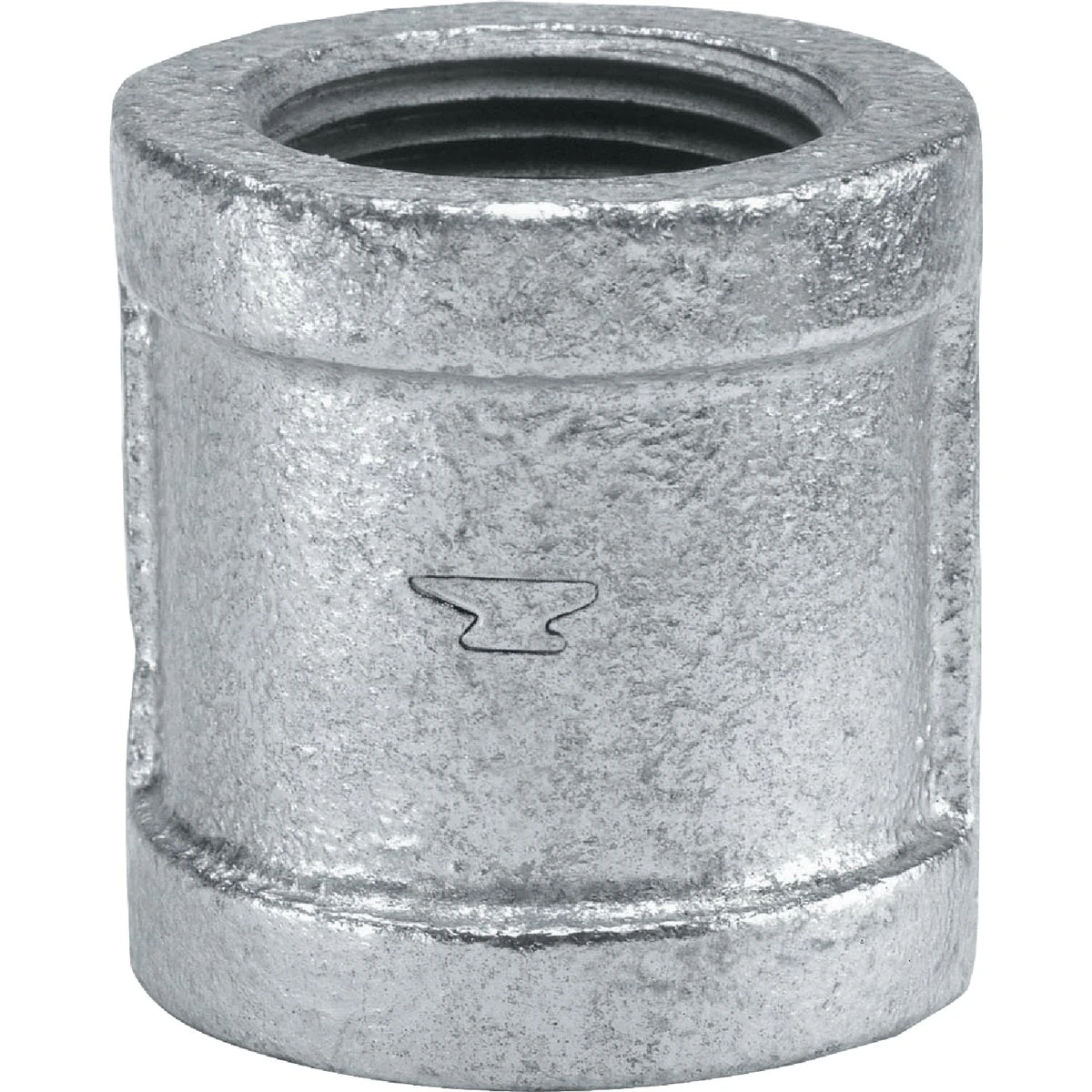 Galvanized Malleable Pipe Coupling, Right Hand, 3/4 In.