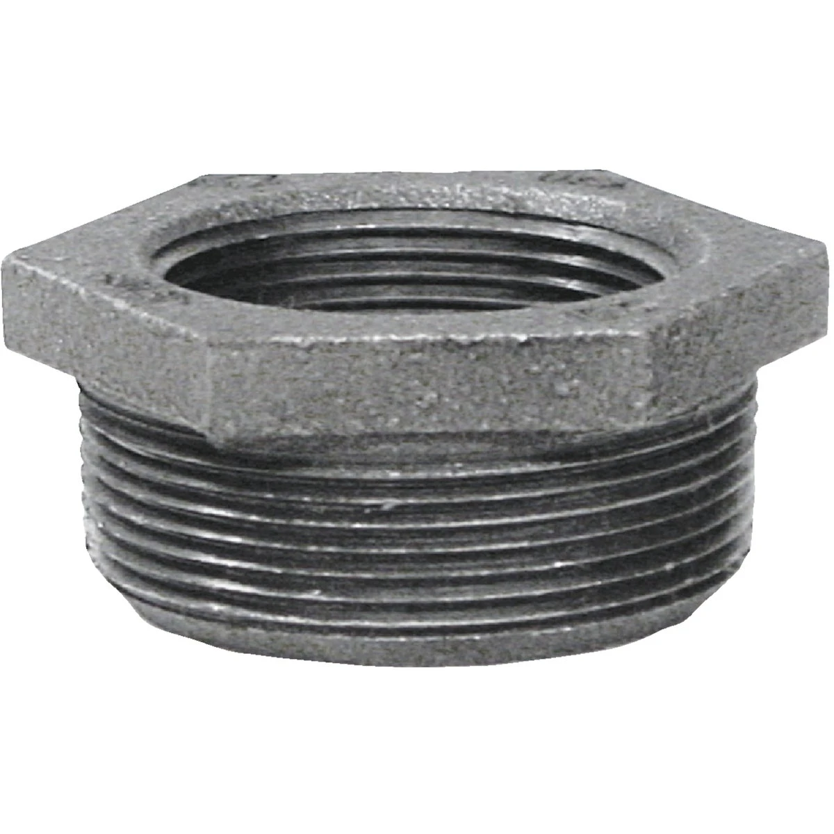 Black Pipe Hex Reducing Bushing, 2 x 1 In.