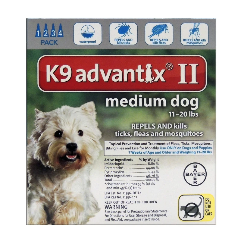 Flea And Tick Prevention & Treatmen for Dogs 11-20 Lbs., 4 Doses