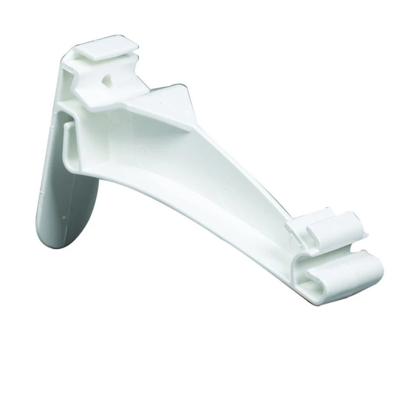 Gutter Hanger, K-Style, Hidden, Traditional, Vinyl, White, 5-In.