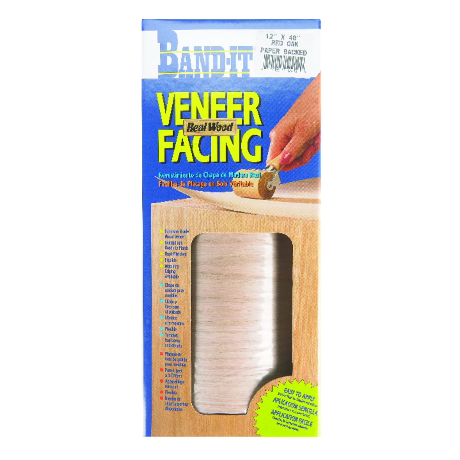 Red Oak Real Wood Veneer Paperback Facing, 12 In. x 48 In.
