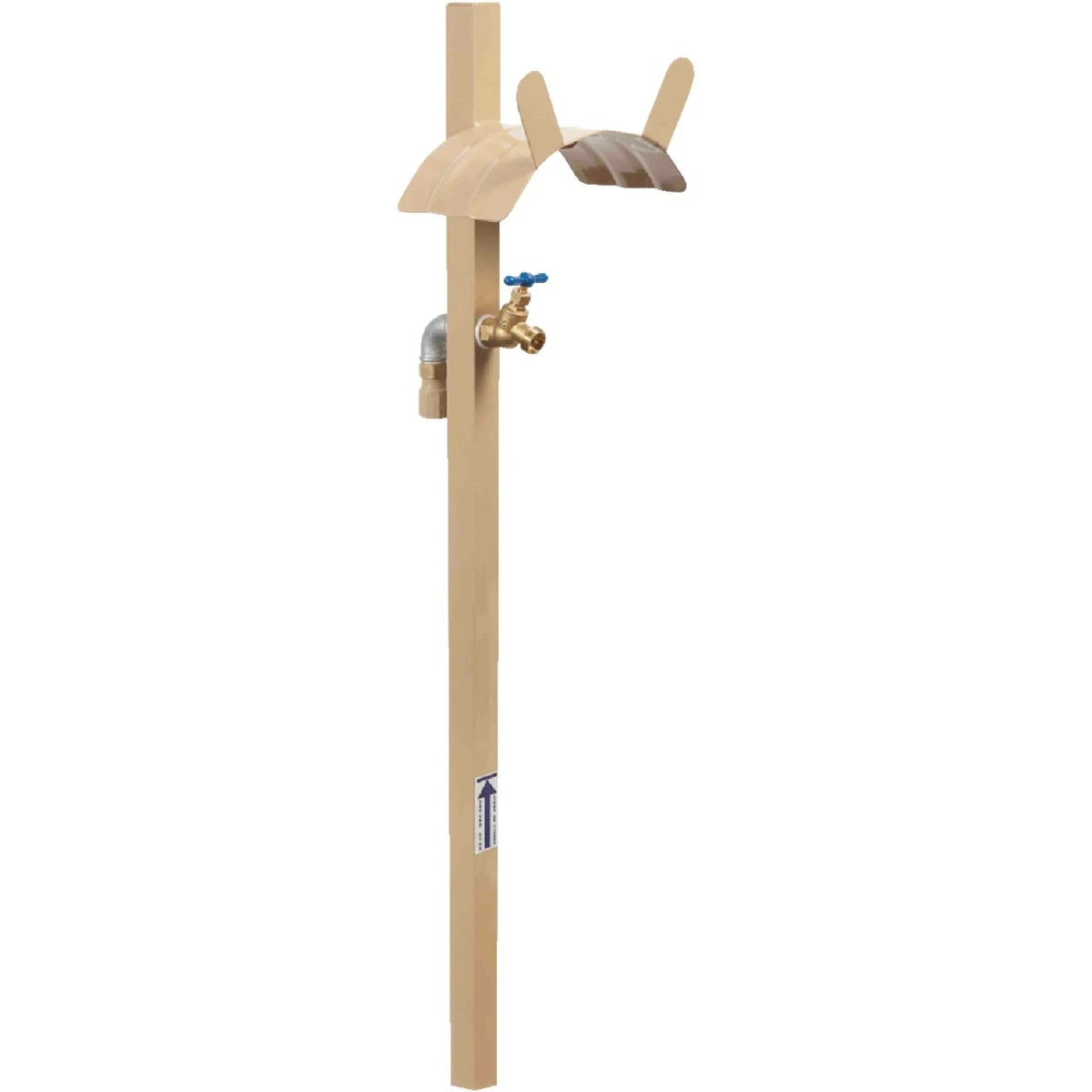 Hose Hanger With Faucet, Freestanding, Steel, Holds 150 Ft.