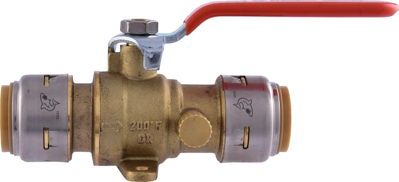 Ball Valve With Drain, 3/4 x 3/4 In.