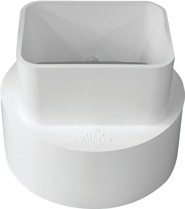 PVC Pipe Sewer To Downspout Adapter, 4 In.
