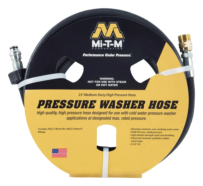 High Pressure Washer Hose Extension, Wire Braided, 23 Ft.