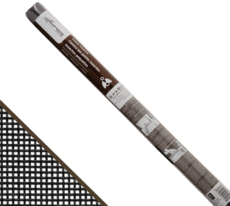 Insect Window Screen, Charcoal, 36 In. x 7 Ft.