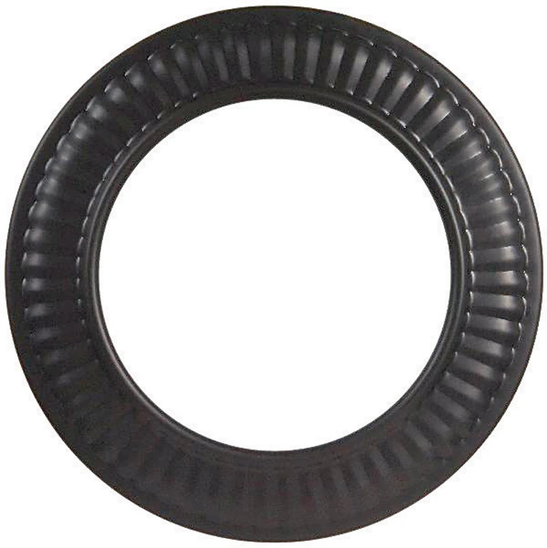 Black Stove Pipe Trim Collar, 28 Gauge, 4 In.