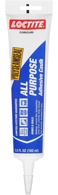 Polyseamseal All Purpose Adhesive Caulk, Clear, 5.5 oz.