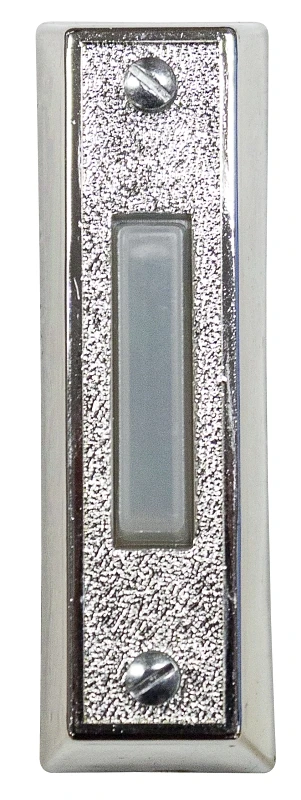 Wired Doorbell Push Button, LED Light, Silver