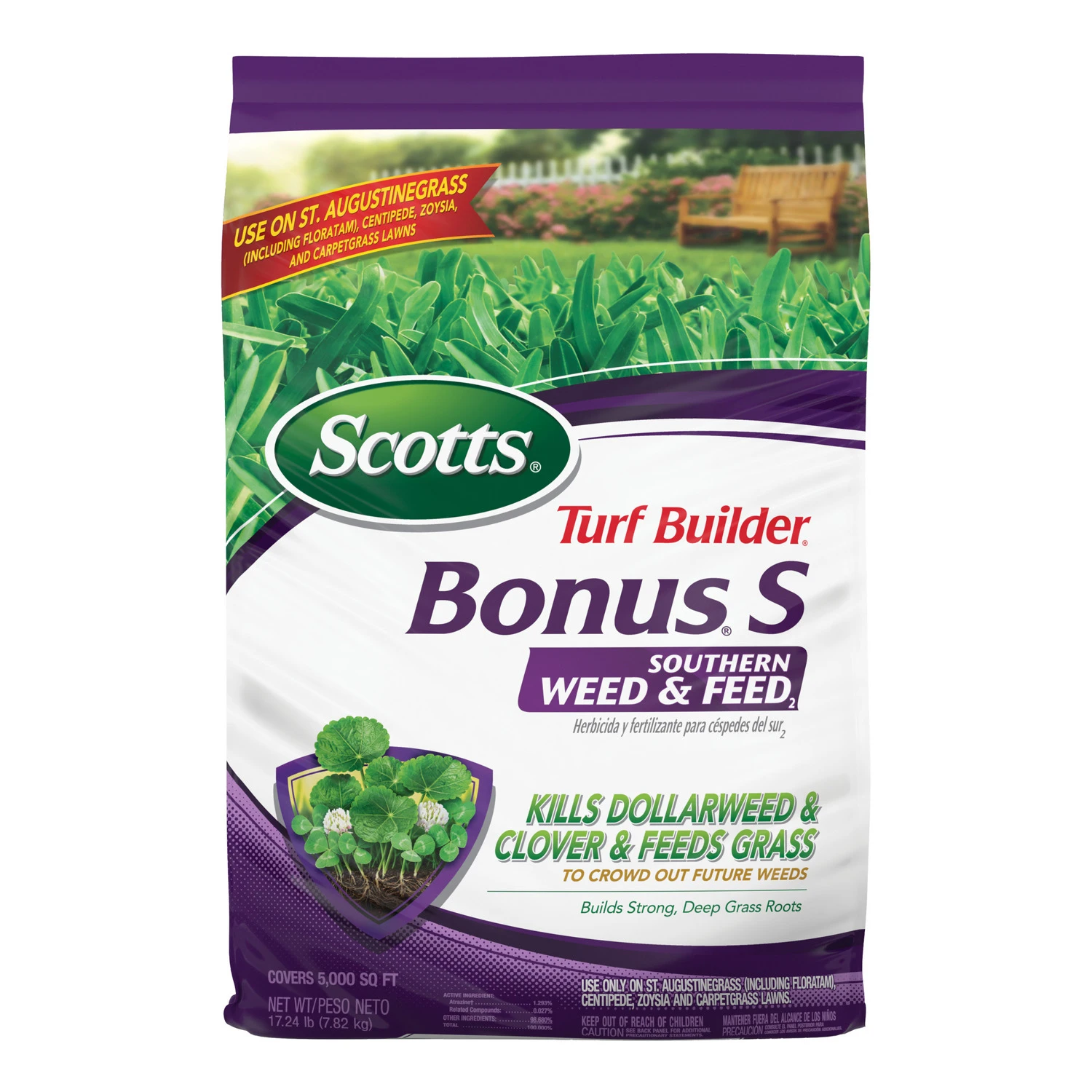 Turf Builder Bonus S Southern Weed & Feed 2, 18.62 Lbs., Covers 5,000 Sq. Ft